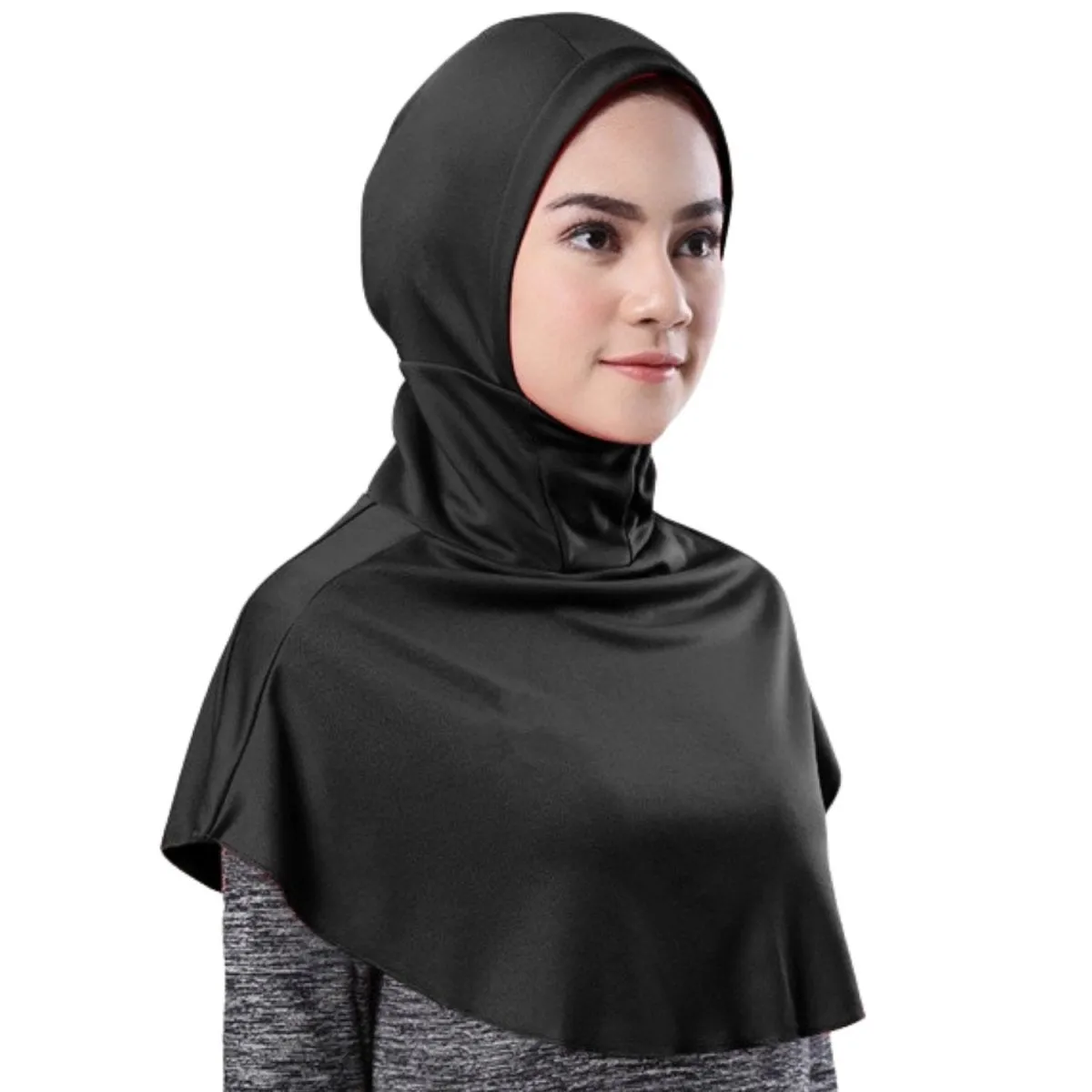 Milk Silk Instant One Piece Hijab - Black