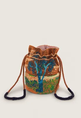 Nancybird Beaded Pouch Cork Tree