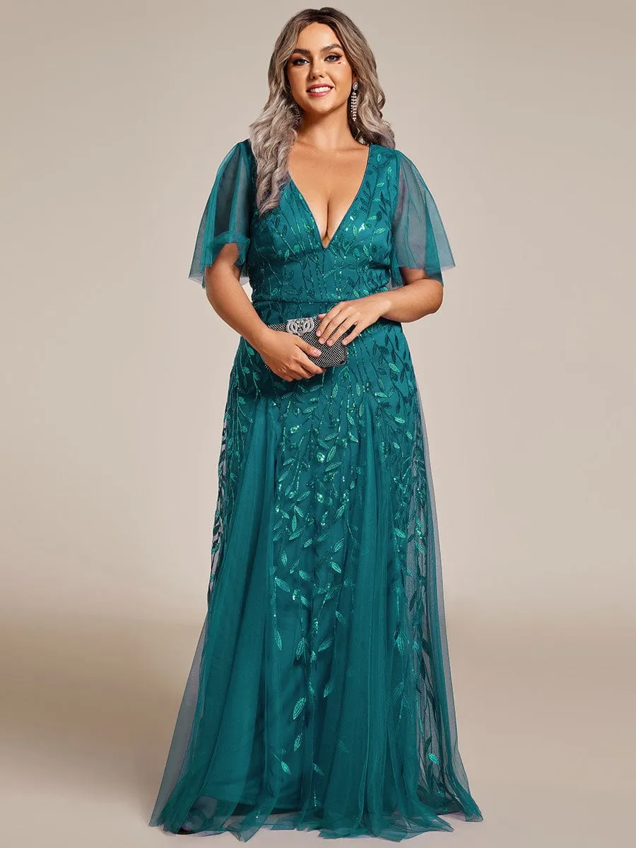 Elegant Plus Size Floor-Length Formal Evening Gowns for Weddings