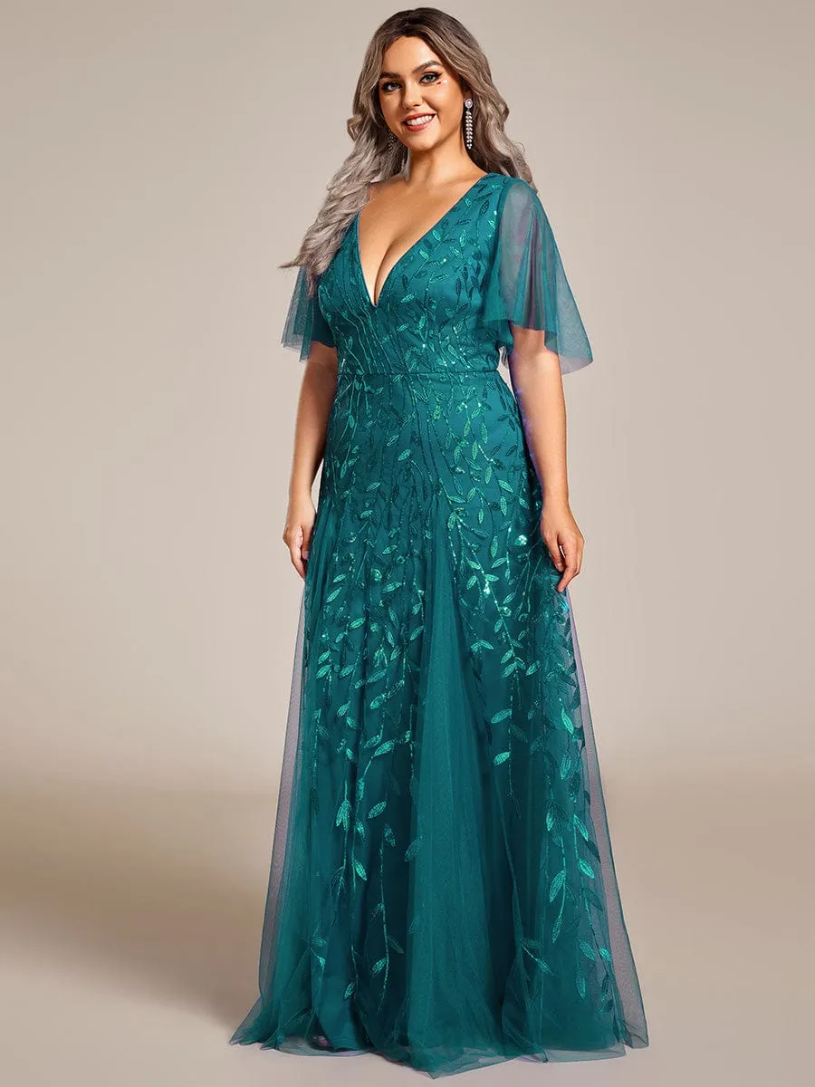 Elegant Plus Size Floor-Length Formal Evening Gowns for Weddings