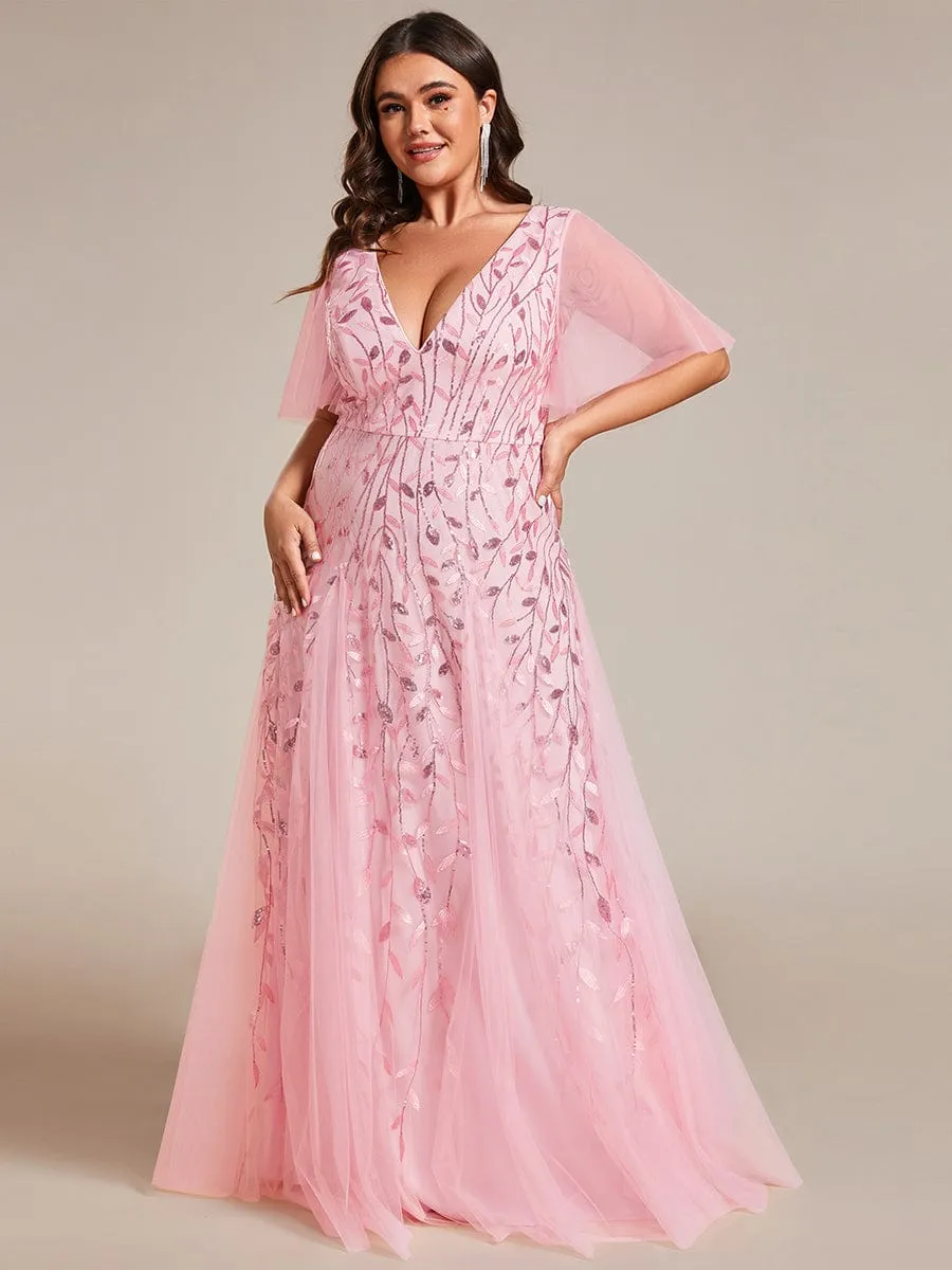 Elegant Plus Size Floor-Length Formal Evening Gowns for Weddings