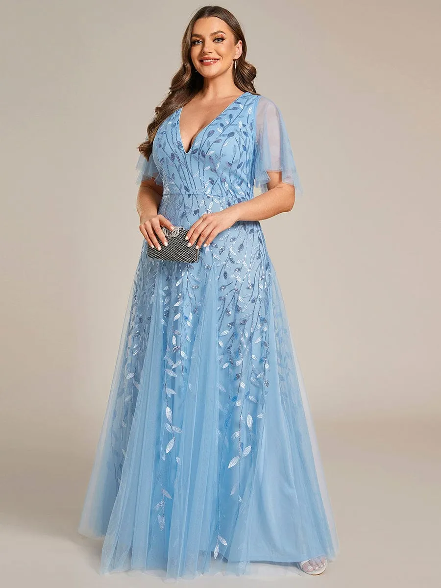 Elegant Plus Size Floor-Length Formal Evening Gowns for Weddings