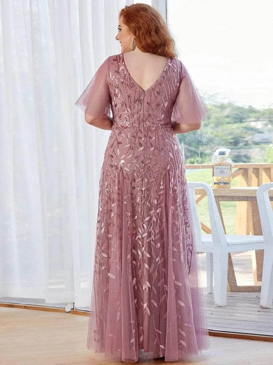 Elegant Plus Size Floor-Length Formal Evening Gowns for Weddings