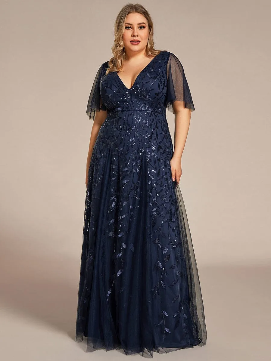 Elegant Plus Size Floor-Length Formal Evening Gowns for Weddings