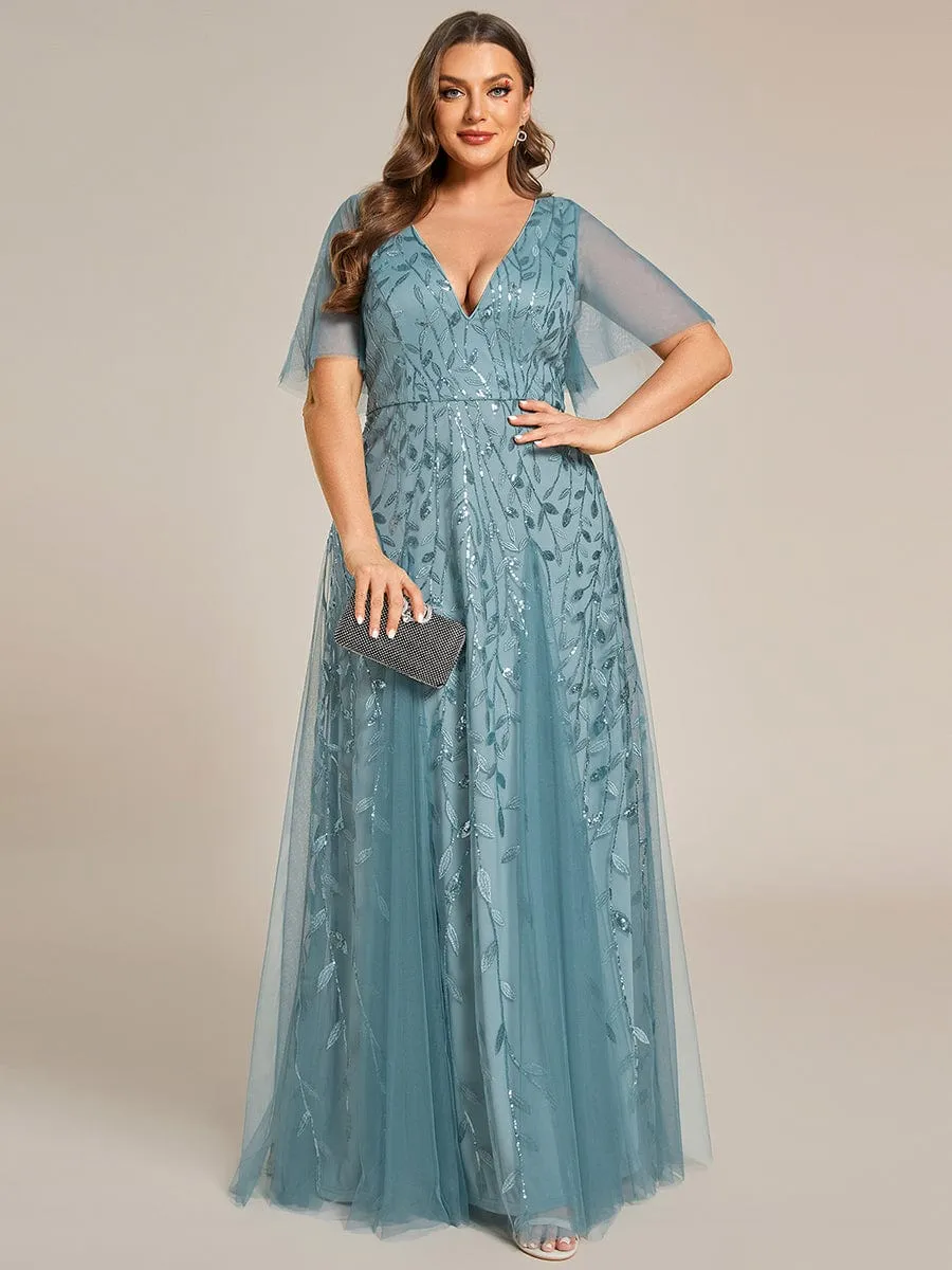 Elegant Plus Size Floor-Length Formal Evening Gowns for Weddings