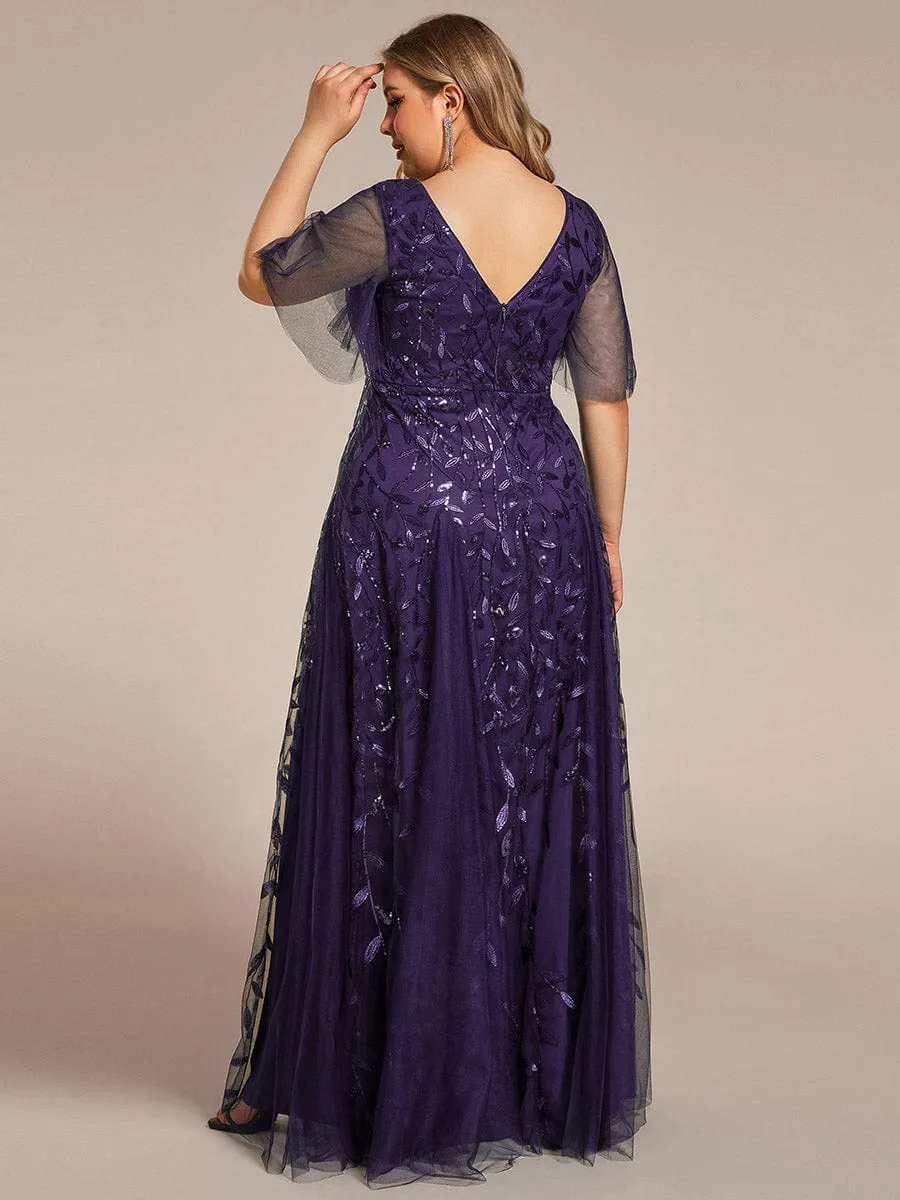 Elegant Plus Size Floor-Length Formal Evening Gowns for Weddings