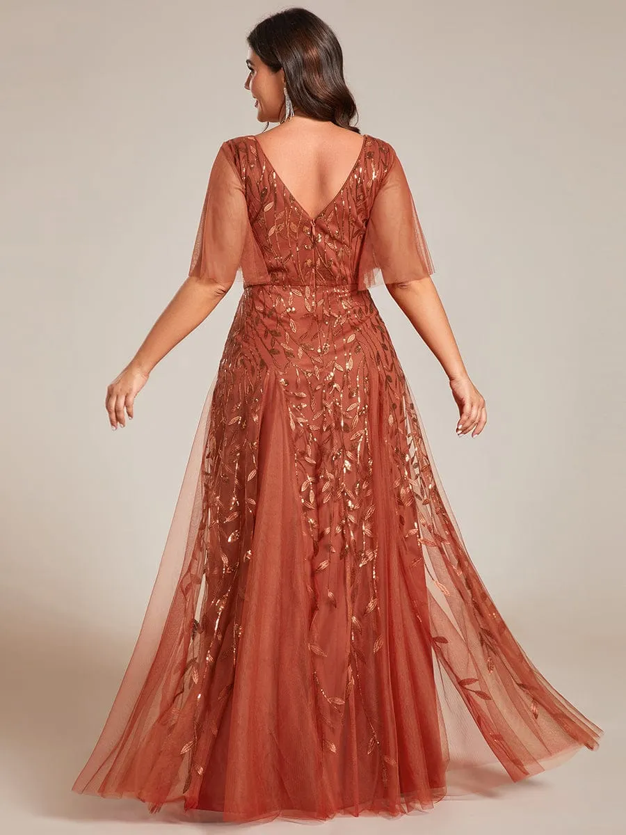 Elegant Plus Size Floor-Length Formal Evening Gowns for Weddings