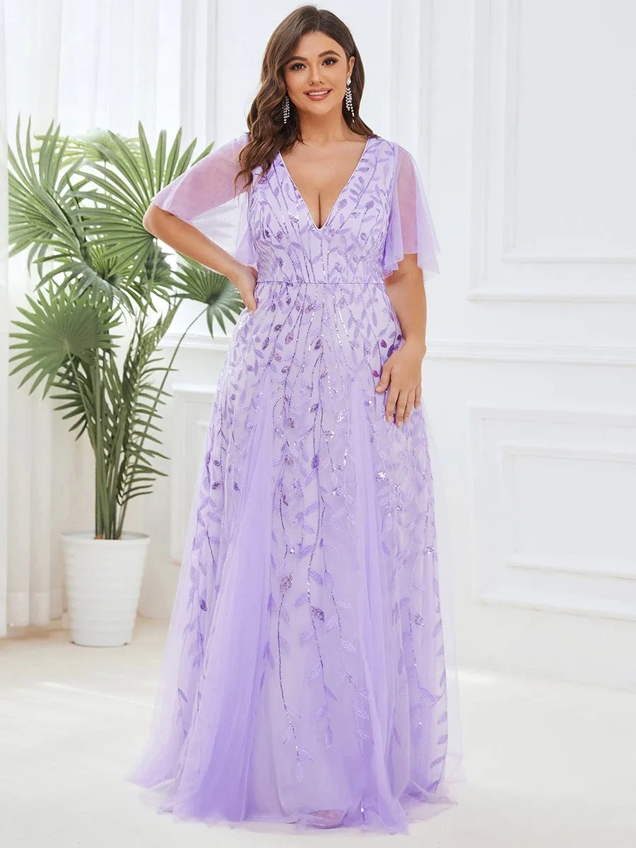 Elegant Plus Size Floor-Length Formal Evening Gowns for Weddings