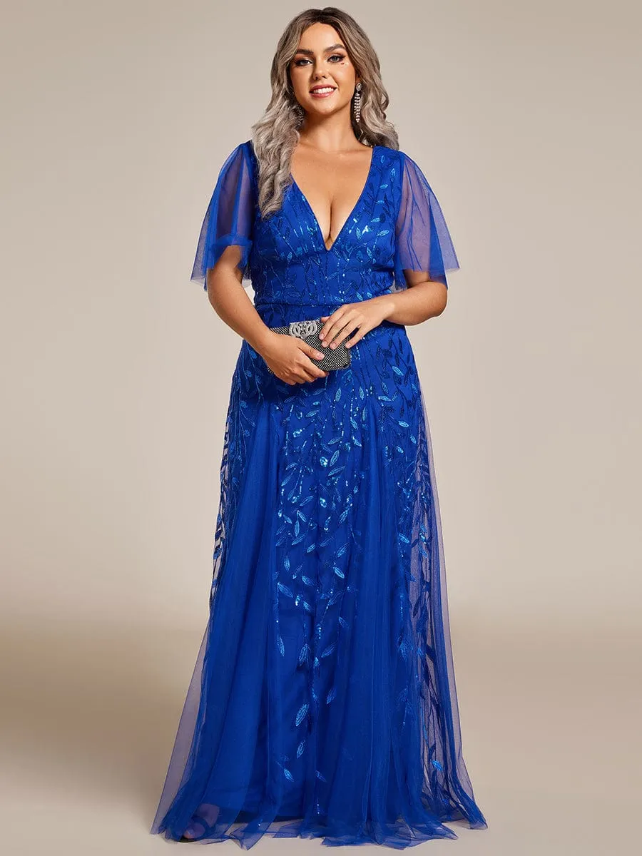 Elegant Plus Size Floor-Length Formal Evening Gowns for Weddings