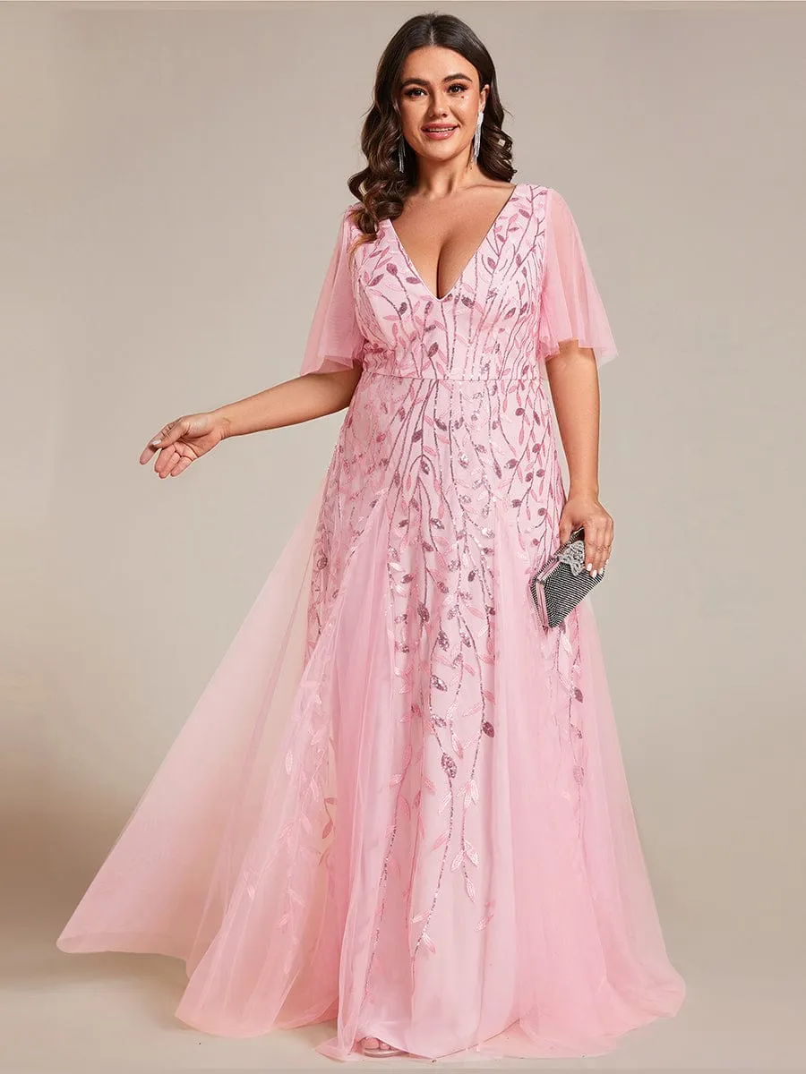 Elegant Plus Size Floor-Length Formal Evening Gowns for Weddings