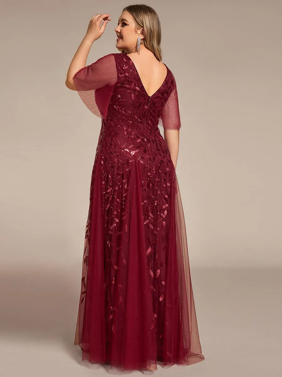 Elegant Plus Size Floor-Length Formal Evening Gowns for Weddings