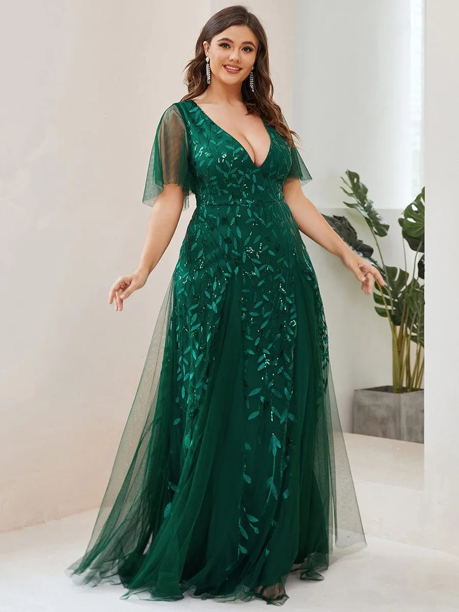 Elegant Plus Size Floor-Length Formal Evening Gowns for Weddings