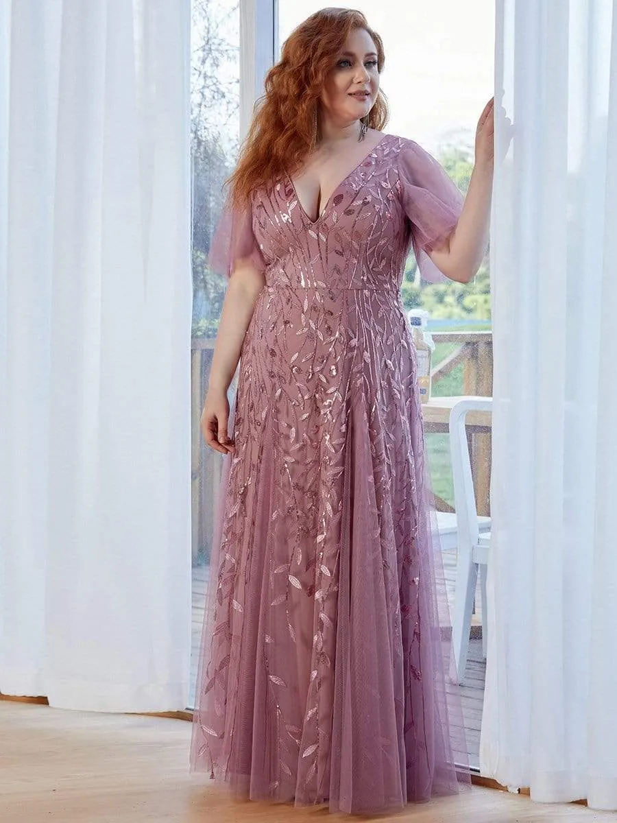 Elegant Plus Size Floor-Length Formal Evening Gowns for Weddings