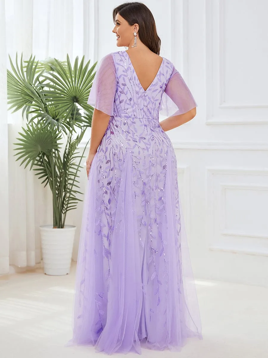 Elegant Plus Size Floor-Length Formal Evening Gowns for Weddings