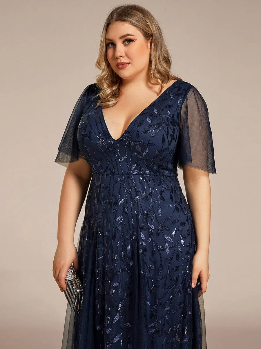 Elegant Plus Size Floor-Length Formal Evening Gowns for Weddings