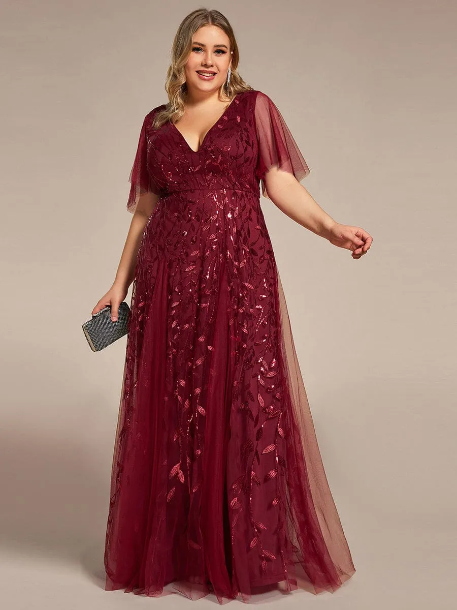 Elegant Plus Size Floor-Length Formal Evening Gowns for Weddings