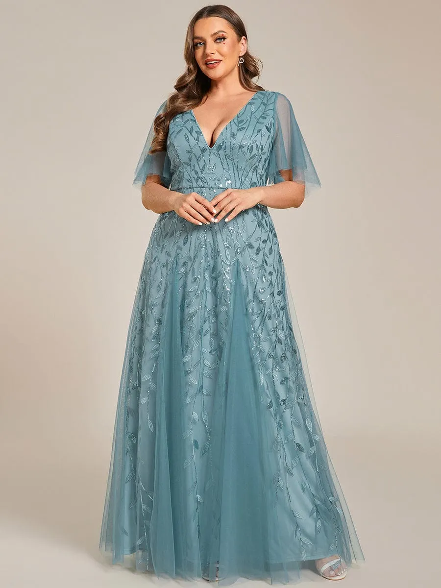 Elegant Plus Size Floor-Length Formal Evening Gowns for Weddings