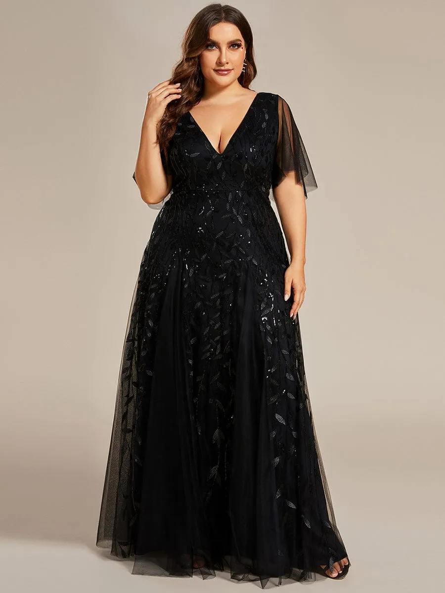 Elegant Plus Size Floor-Length Formal Evening Gowns for Weddings