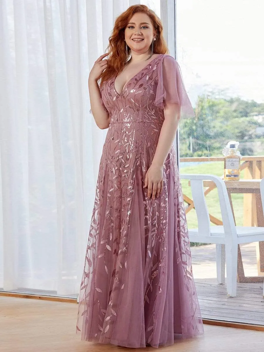 Elegant Plus Size Floor-Length Formal Evening Gowns for Weddings