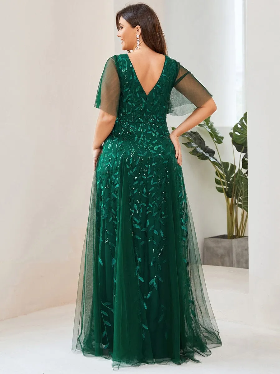 Elegant Plus Size Floor-Length Formal Evening Gowns for Weddings