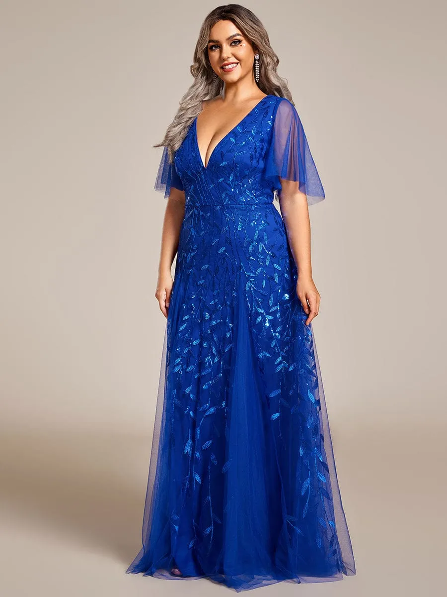 Elegant Plus Size Floor-Length Formal Evening Gowns for Weddings