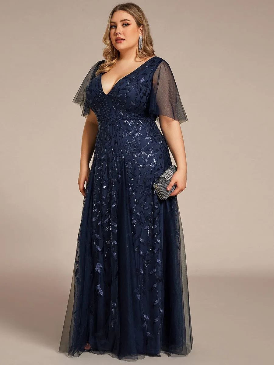 Elegant Plus Size Floor-Length Formal Evening Gowns for Weddings