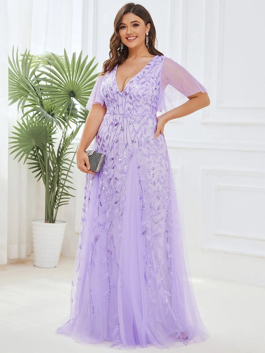 Elegant Plus Size Floor-Length Formal Evening Gowns for Weddings