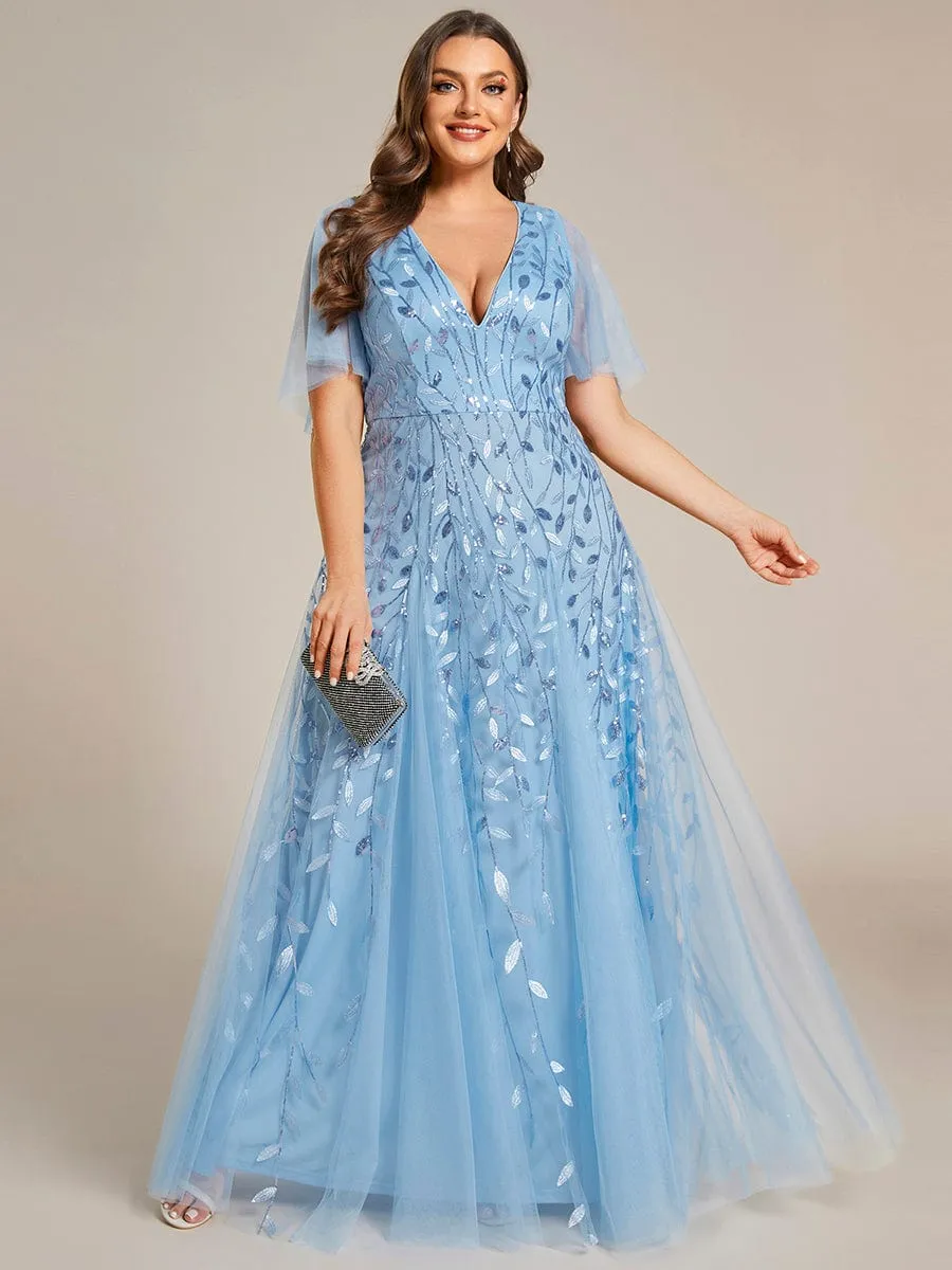 Elegant Plus Size Floor-Length Formal Evening Gowns for Weddings