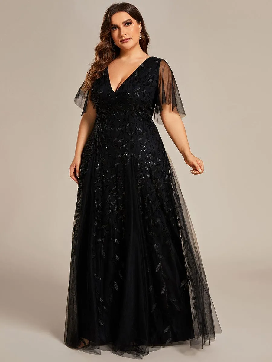 Elegant Plus Size Floor-Length Formal Evening Gowns for Weddings