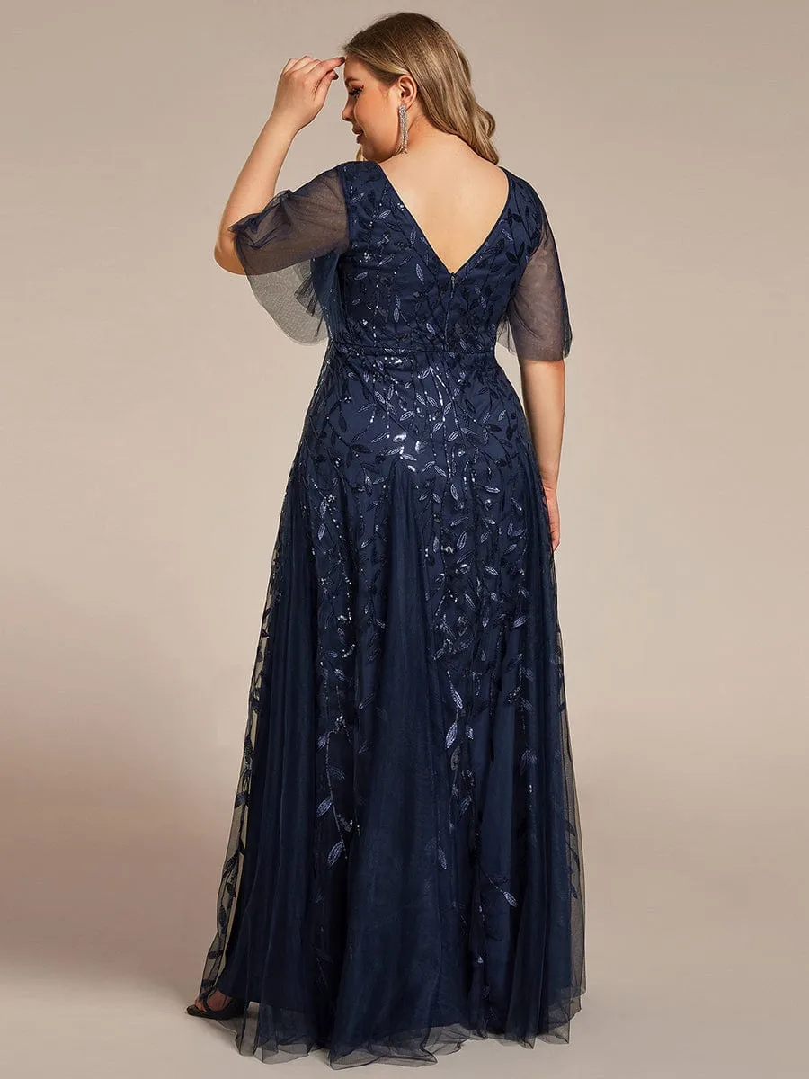 Elegant Plus Size Floor-Length Formal Evening Gowns for Weddings