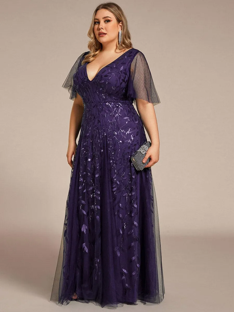 Elegant Plus Size Floor-Length Formal Evening Gowns for Weddings