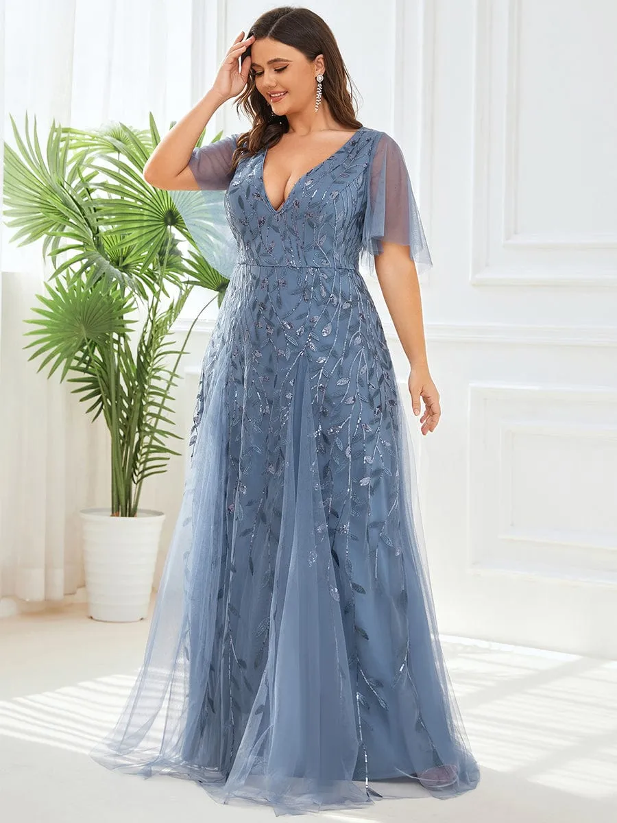 Elegant Plus Size Floor-Length Formal Evening Gowns for Weddings