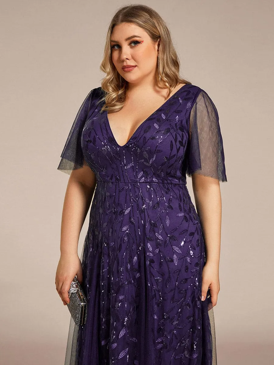 Elegant Plus Size Floor-Length Formal Evening Gowns for Weddings