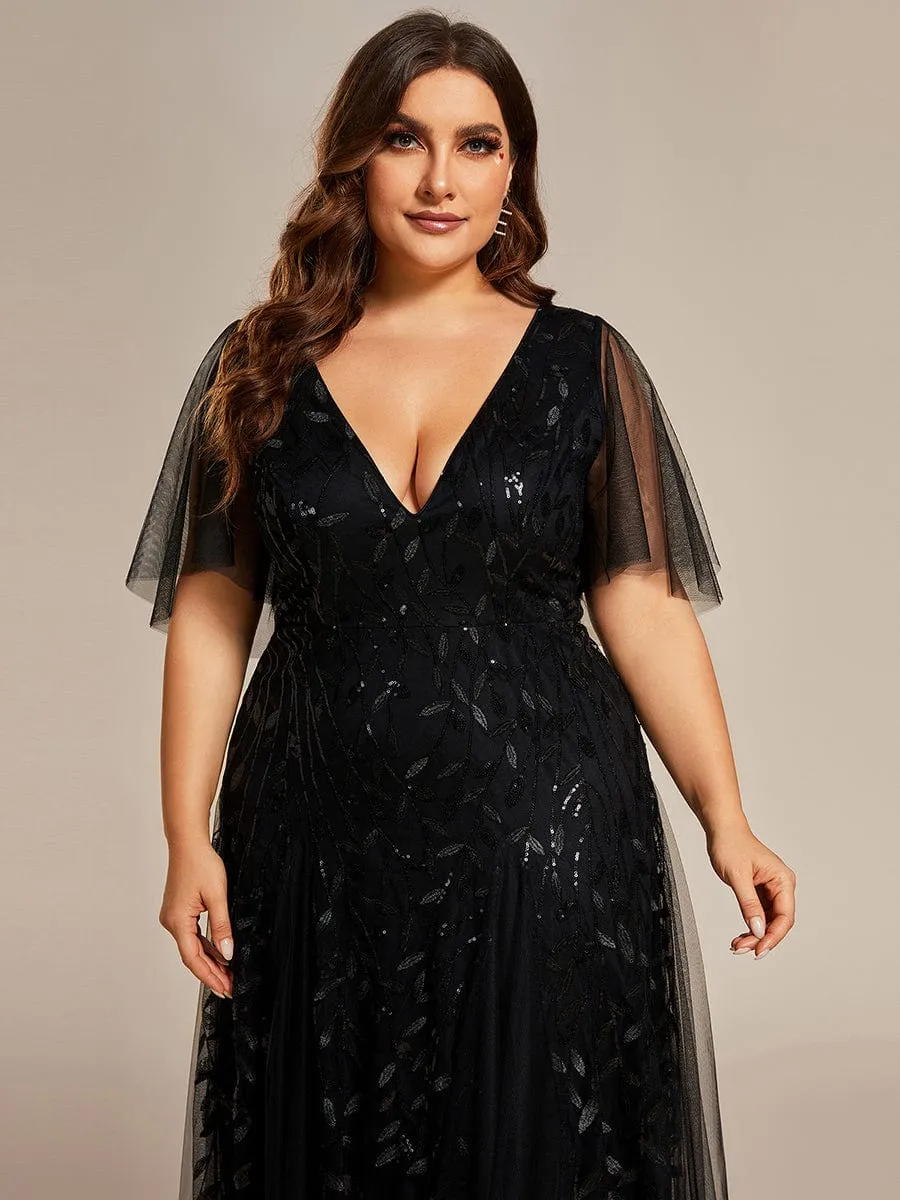 Elegant Plus Size Floor-Length Formal Evening Gowns for Weddings