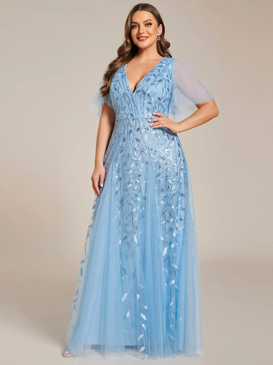 Elegant Plus Size Floor-Length Formal Evening Gowns for Weddings