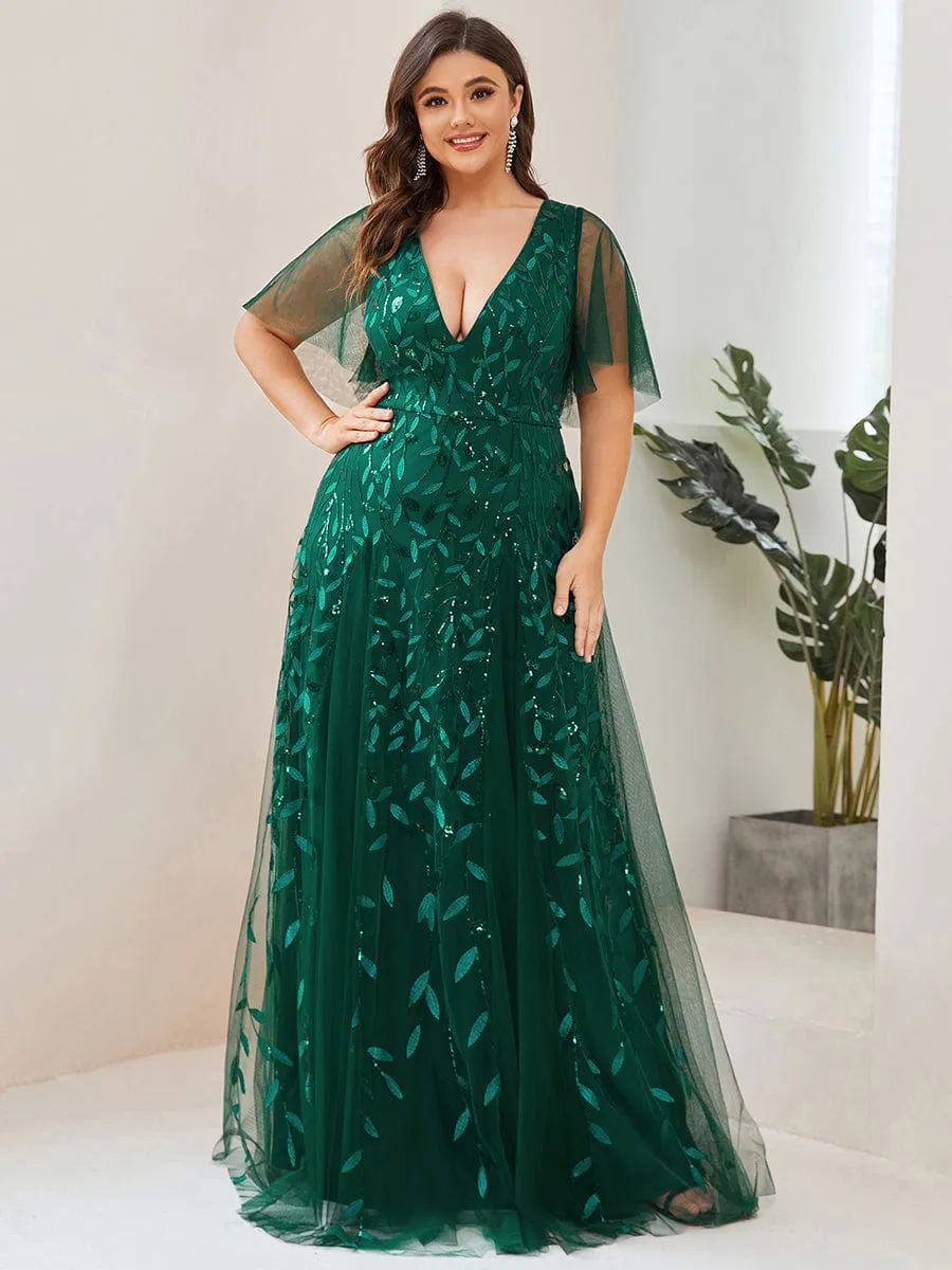 Elegant Plus Size Floor-Length Formal Evening Gowns for Weddings