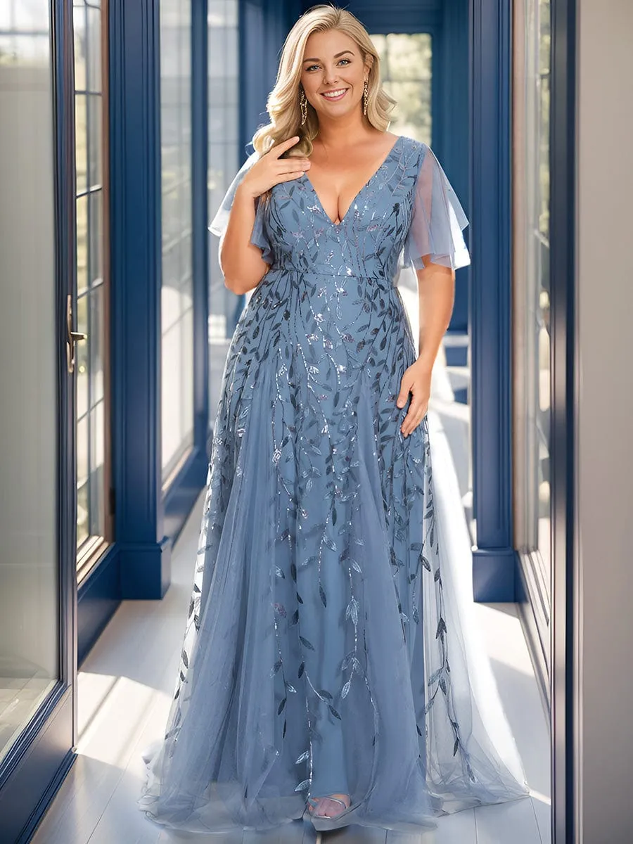 Elegant Plus Size Floor-Length Formal Evening Gowns for Weddings