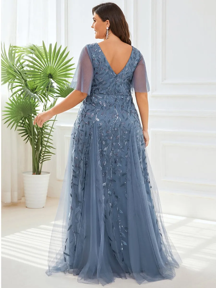 Elegant Plus Size Floor-Length Formal Evening Gowns for Weddings