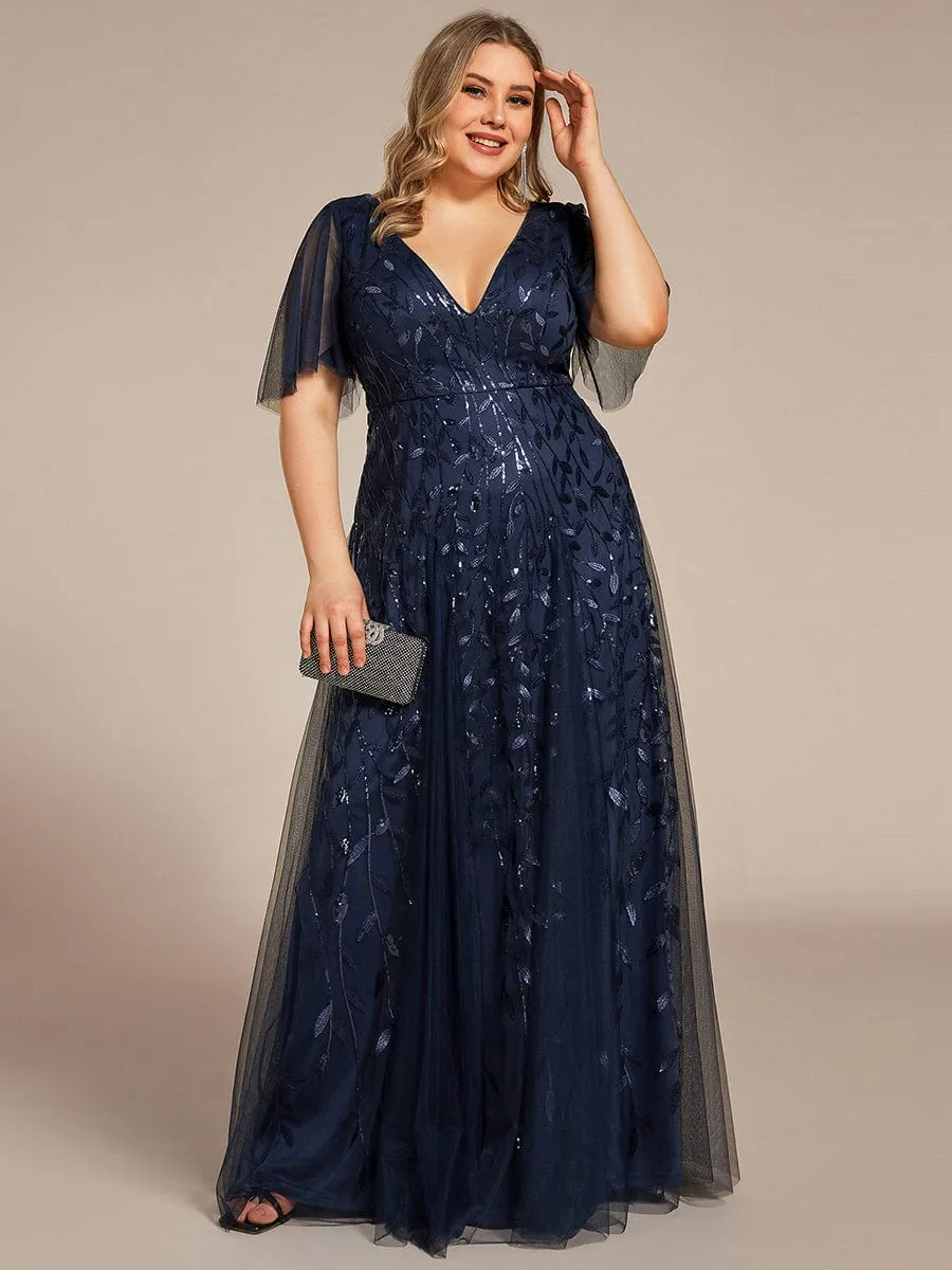 Elegant Plus Size Floor-Length Formal Evening Gowns for Weddings