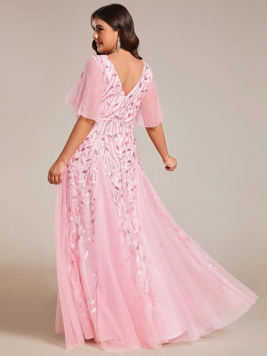 Elegant Plus Size Floor-Length Formal Evening Gowns for Weddings