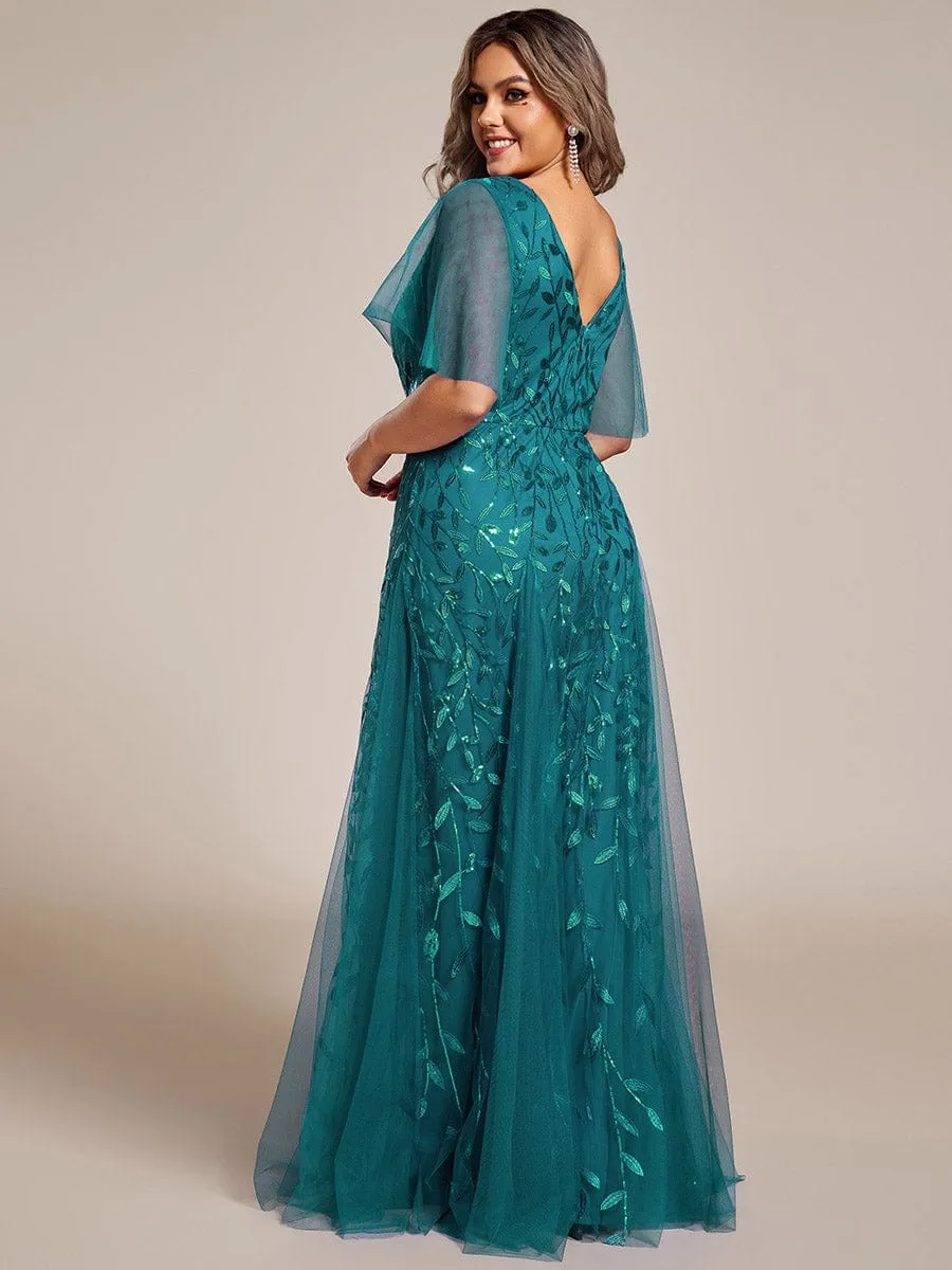 Elegant Plus Size Floor-Length Formal Evening Gowns for Weddings