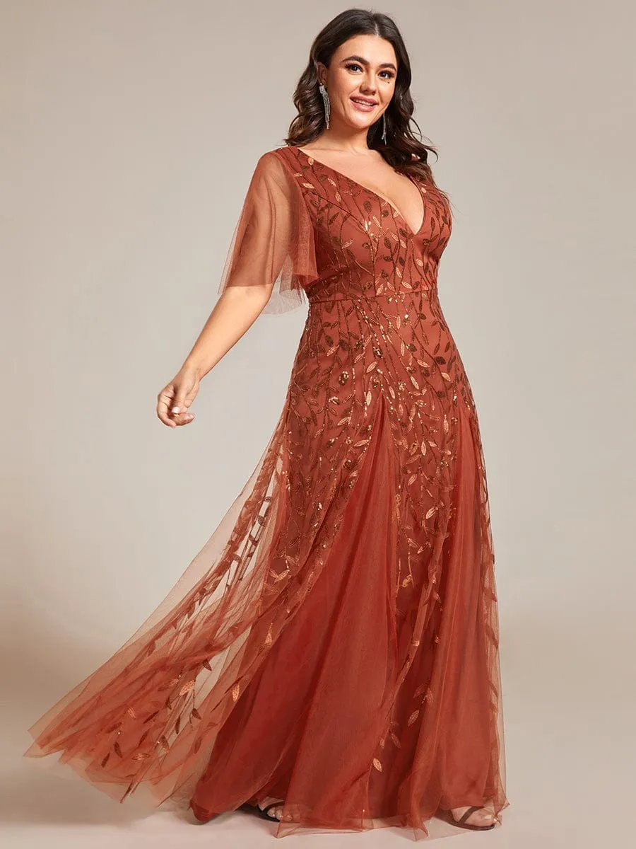 Elegant Plus Size Floor-Length Formal Evening Gowns for Weddings