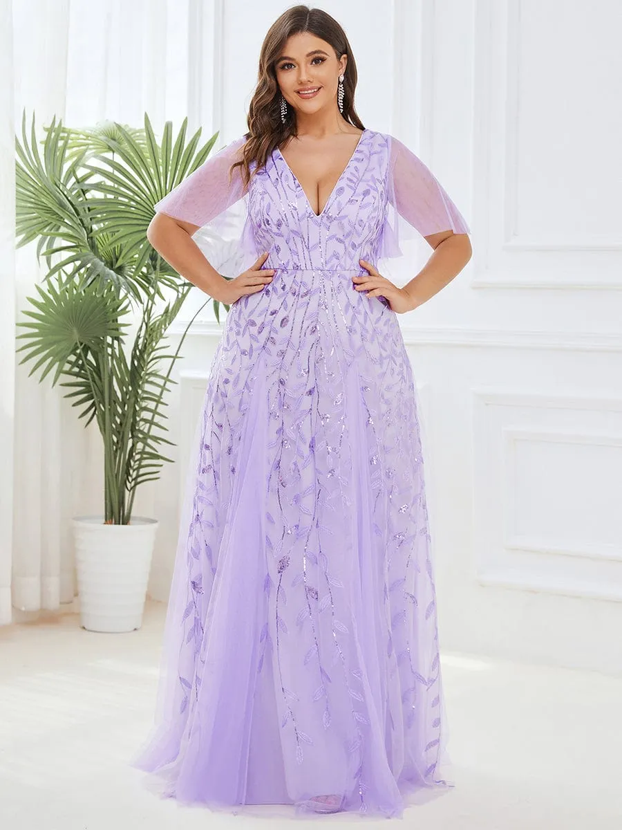 Elegant Plus Size Floor-Length Formal Evening Gowns for Weddings