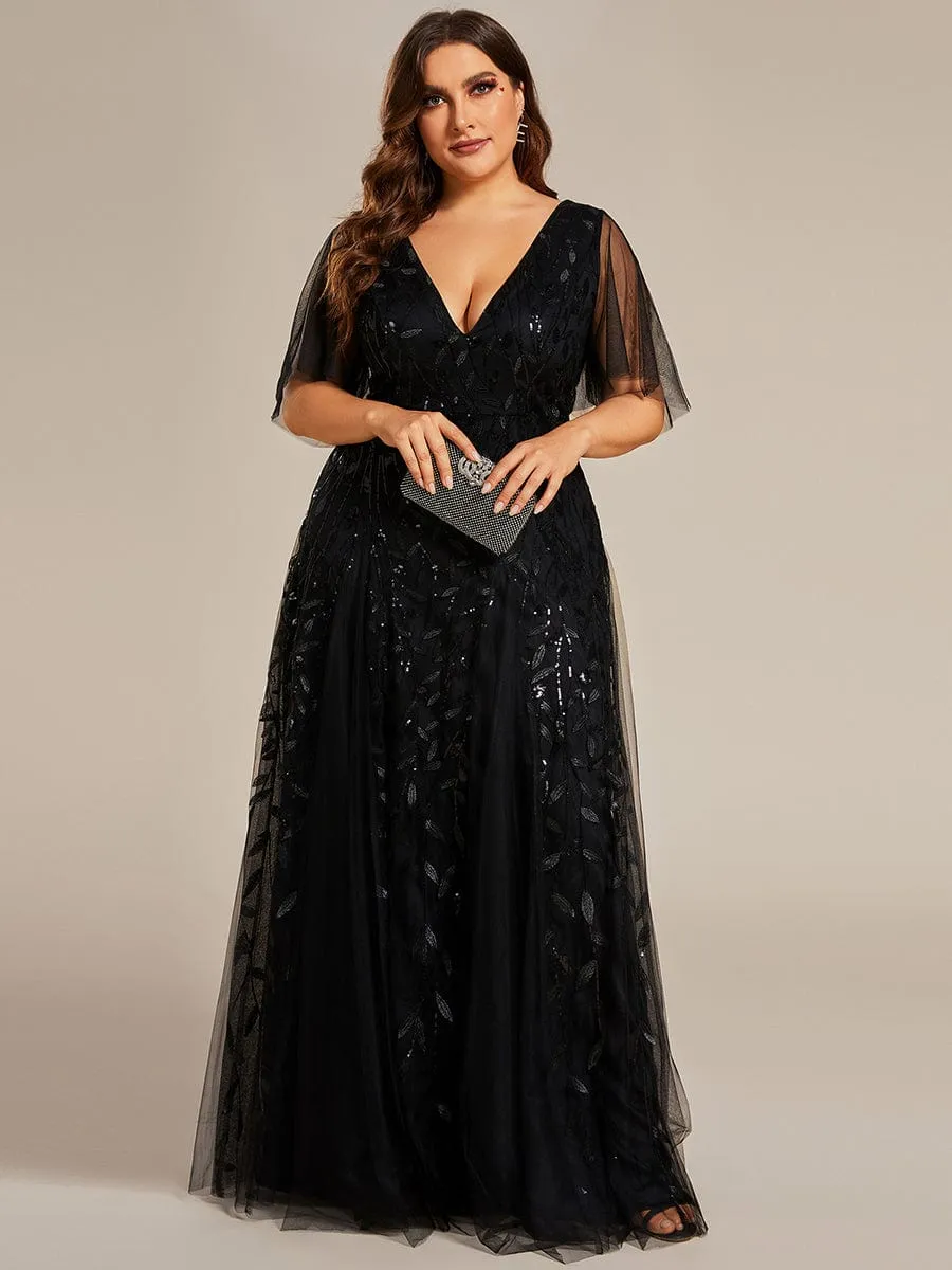 Elegant Plus Size Floor-Length Formal Evening Gowns for Weddings