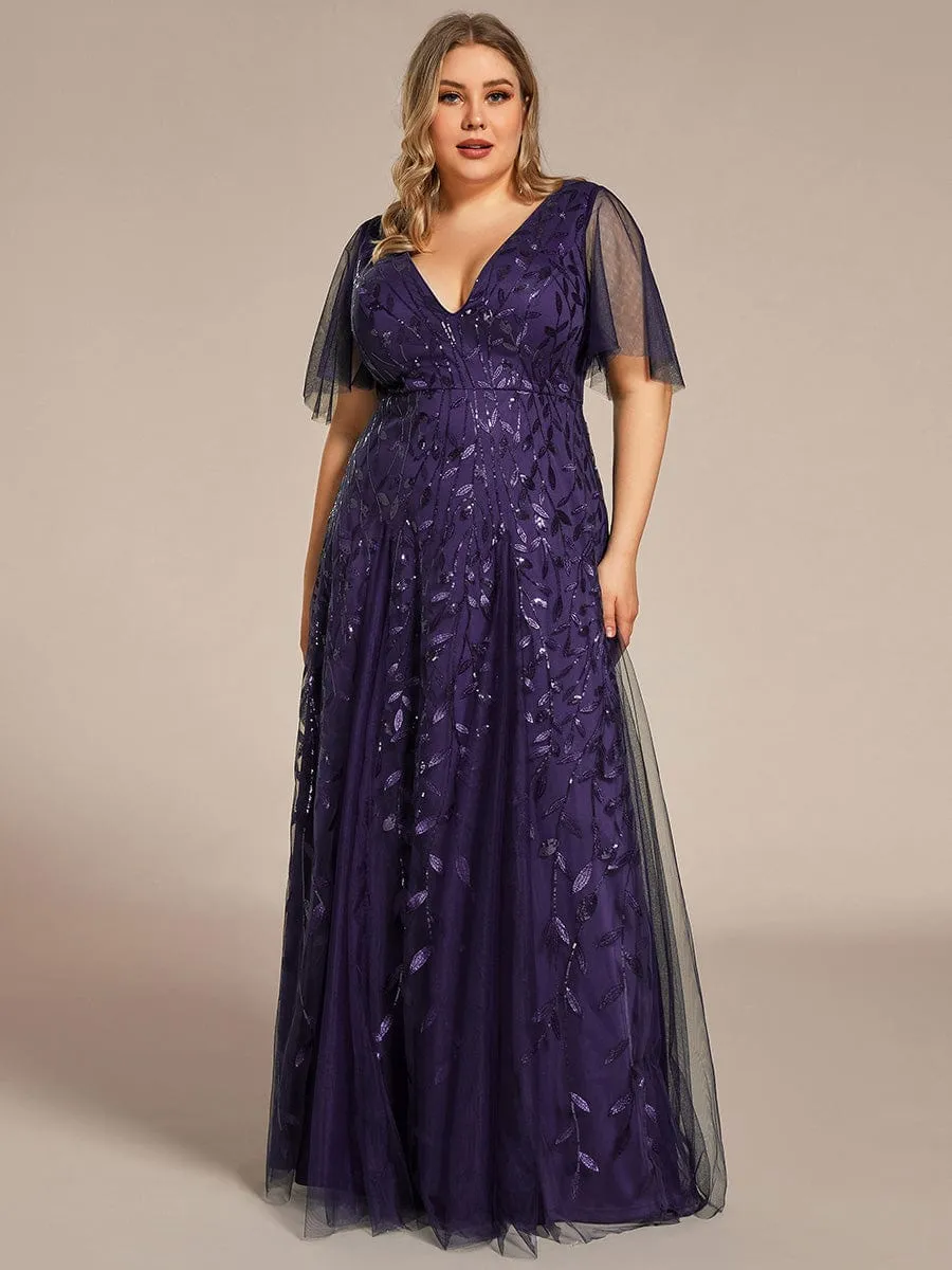 Elegant Plus Size Floor-Length Formal Evening Gowns for Weddings