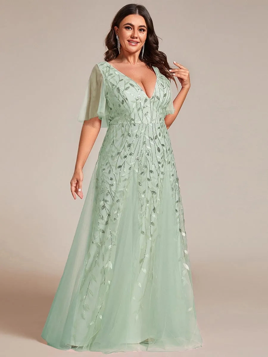 Elegant Plus Size Floor-Length Formal Evening Gowns for Weddings