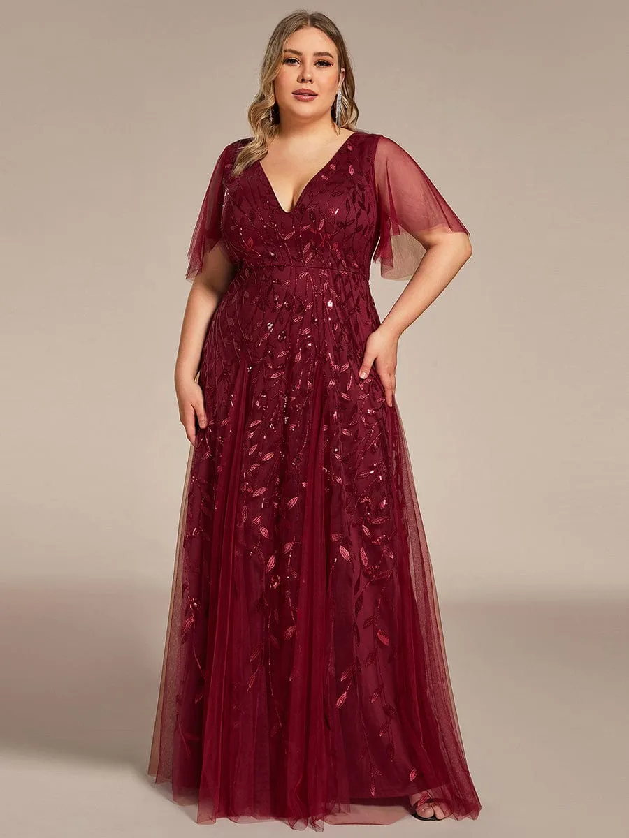 Elegant Plus Size Floor-Length Formal Evening Gowns for Weddings