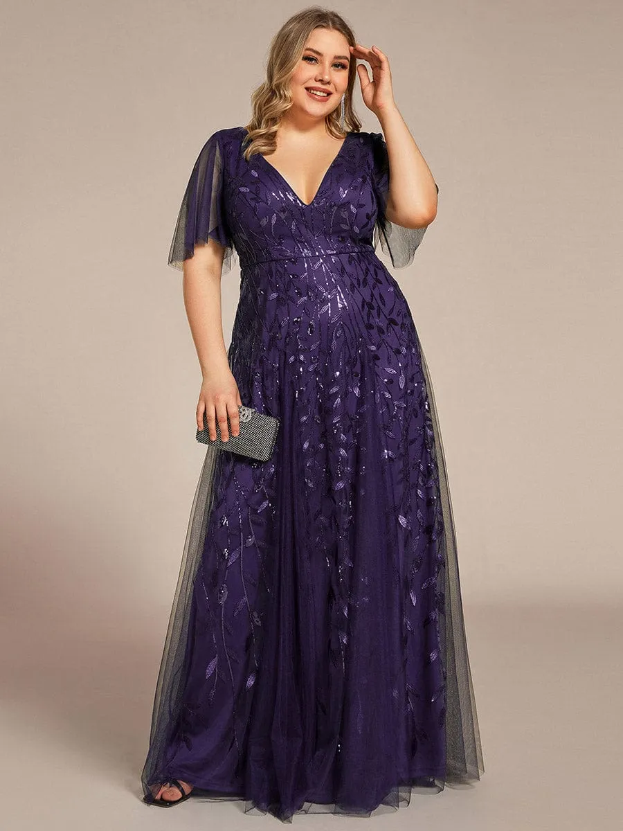 Elegant Plus Size Floor-Length Formal Evening Gowns for Weddings