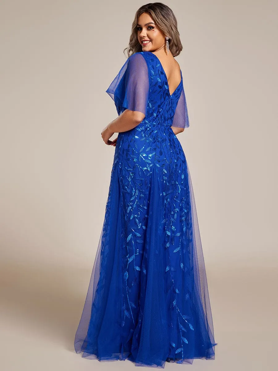 Elegant Plus Size Floor-Length Formal Evening Gowns for Weddings