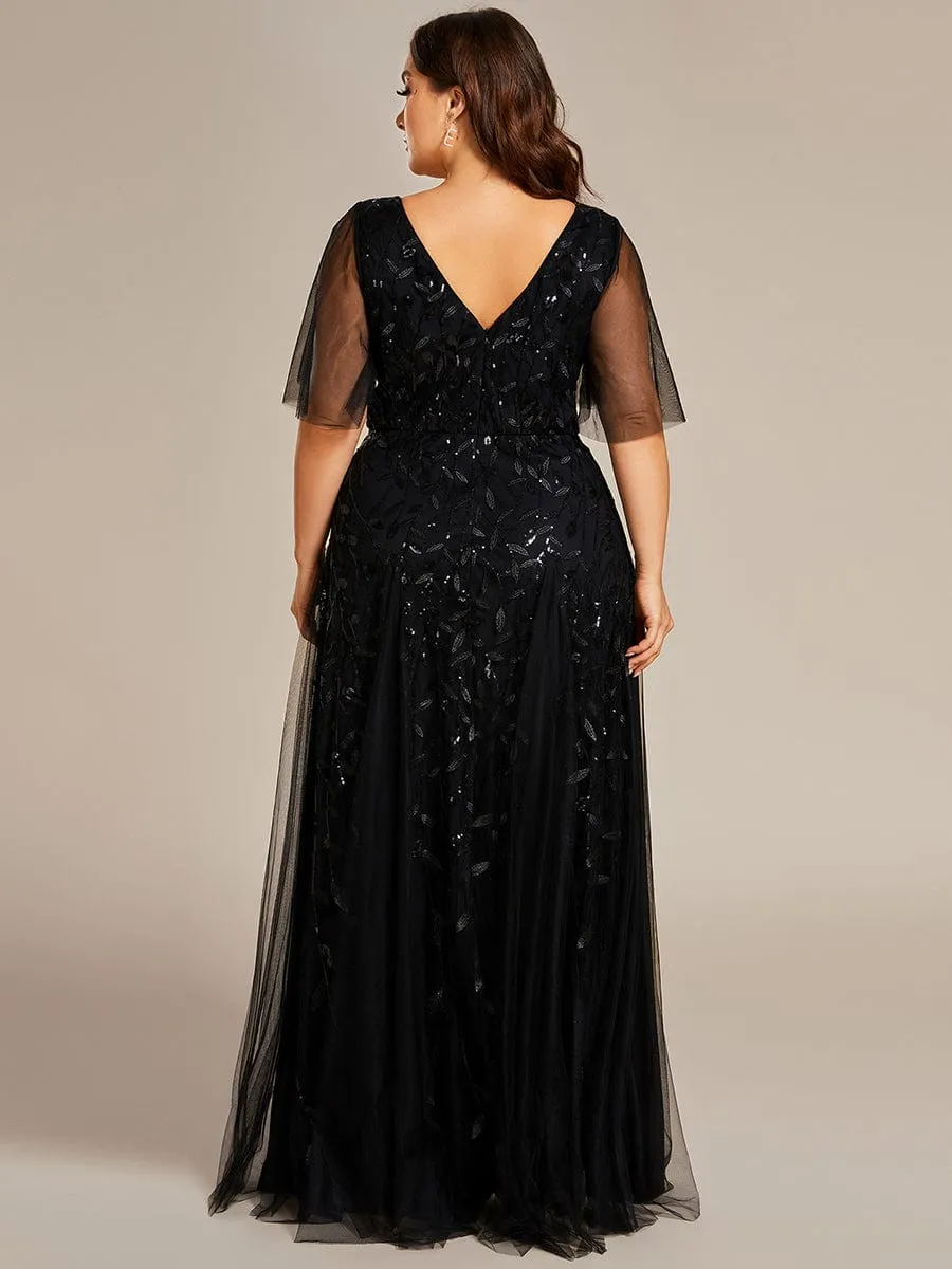 Elegant Plus Size Floor-Length Formal Evening Gowns for Weddings